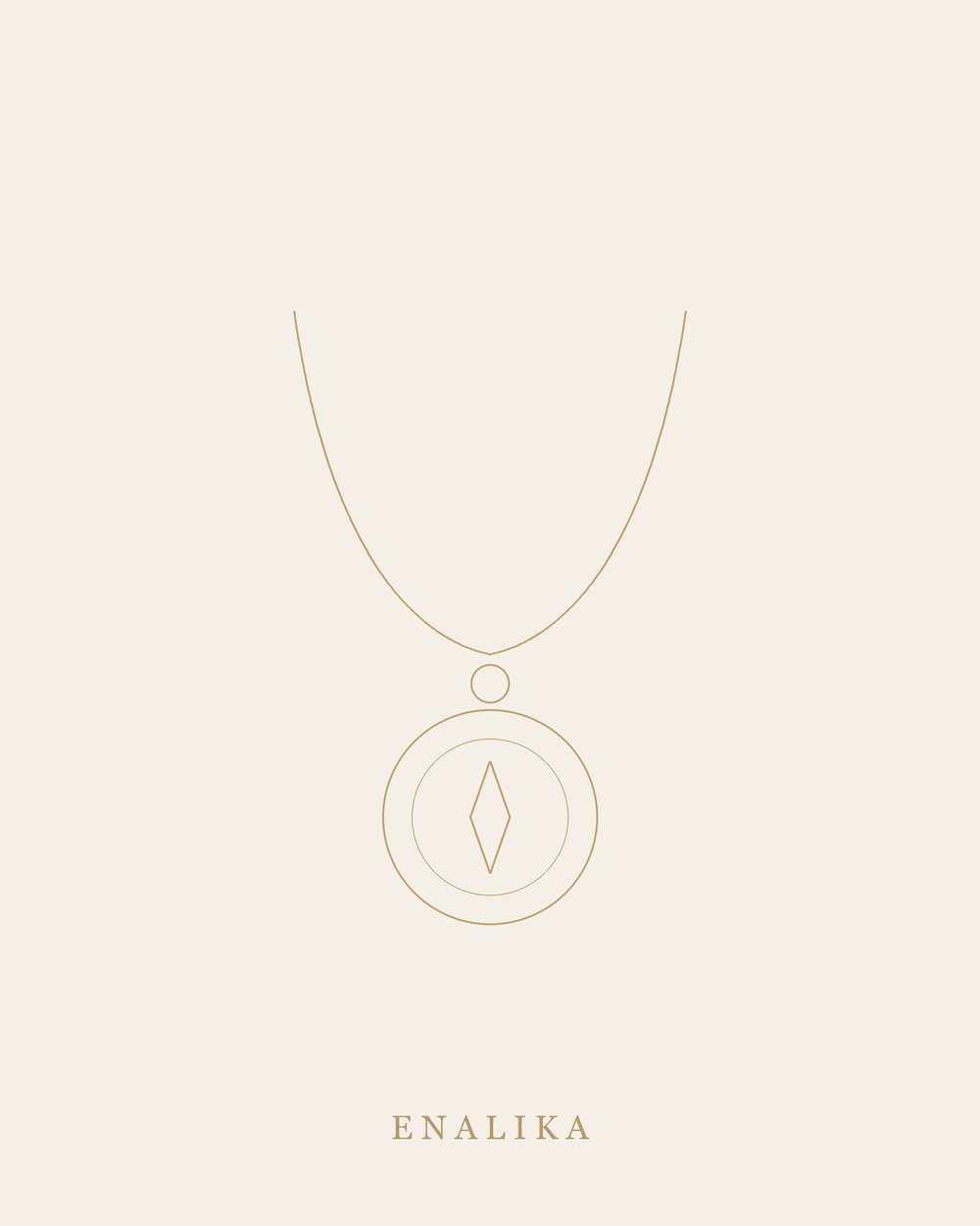 Brushed Medallion Pendant