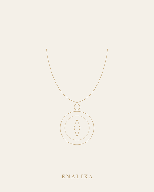 Brushed Medallion Pendant